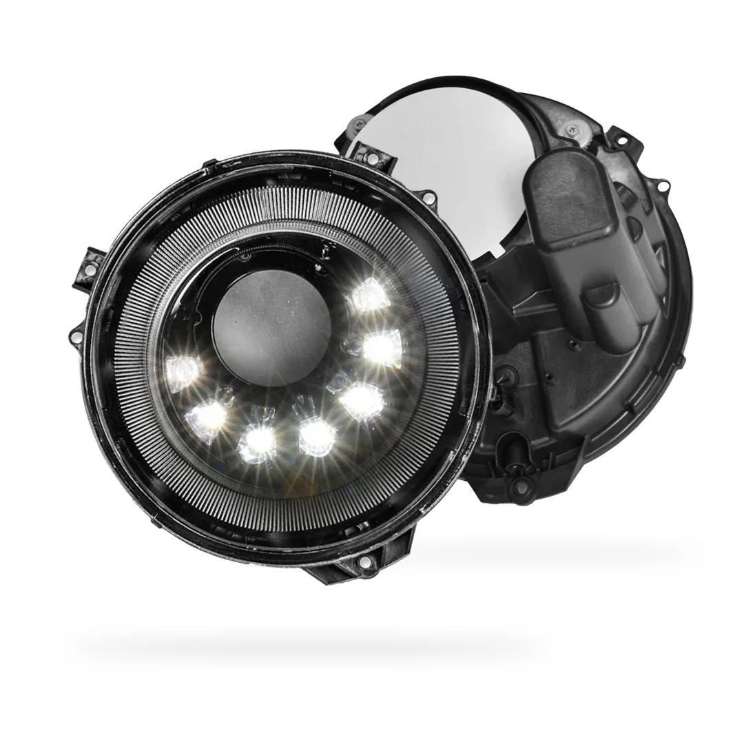 Mercedes-Benz E-Class W211 E55 / E63 (2003 - 2009) Full Smoked Mansory Style LED Headlights LH + RH