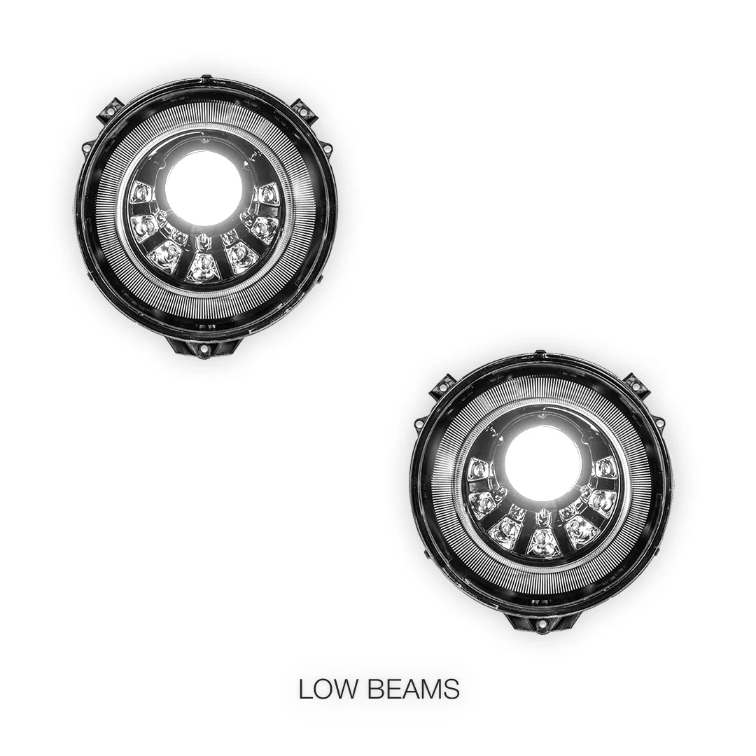 Mercedes-Benz E-Class W211 E55 / E63 (2003 - 2009) Full Smoked Mansory Style LED Headlights LH + RH - Image 3