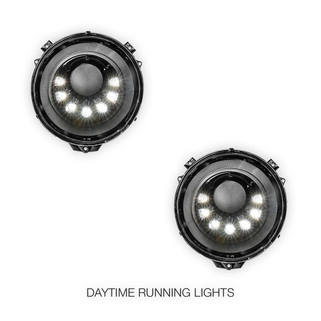 Mercedes-Benz E-Class W211 E55 / E63 (2003 - 2009) Full Smoked Mansory Style LED Headlights LH + RH - Image 5