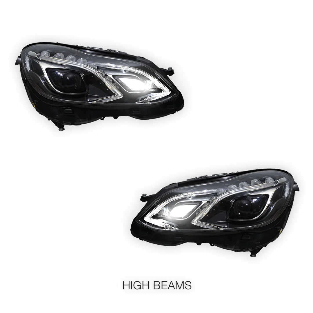 Mercedes-Benz E-Class W212 (2013 - 2016) FULL LED AMG E63 Style Projector Headlights LH + RH - Image 2