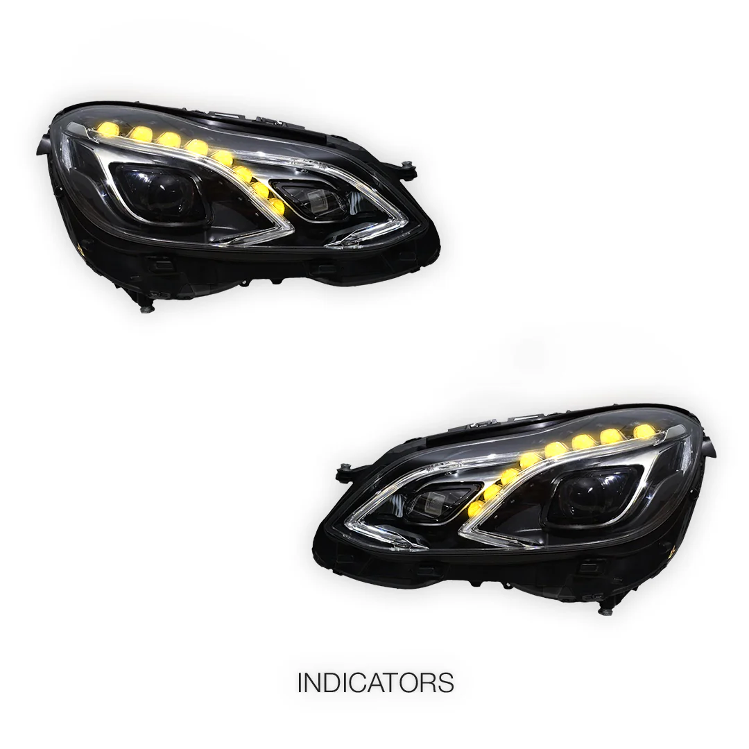 Mercedes-Benz E-Class W212 (2013 - 2016) FULL LED AMG E63 Style Projector Headlights LH + RH - Image 3