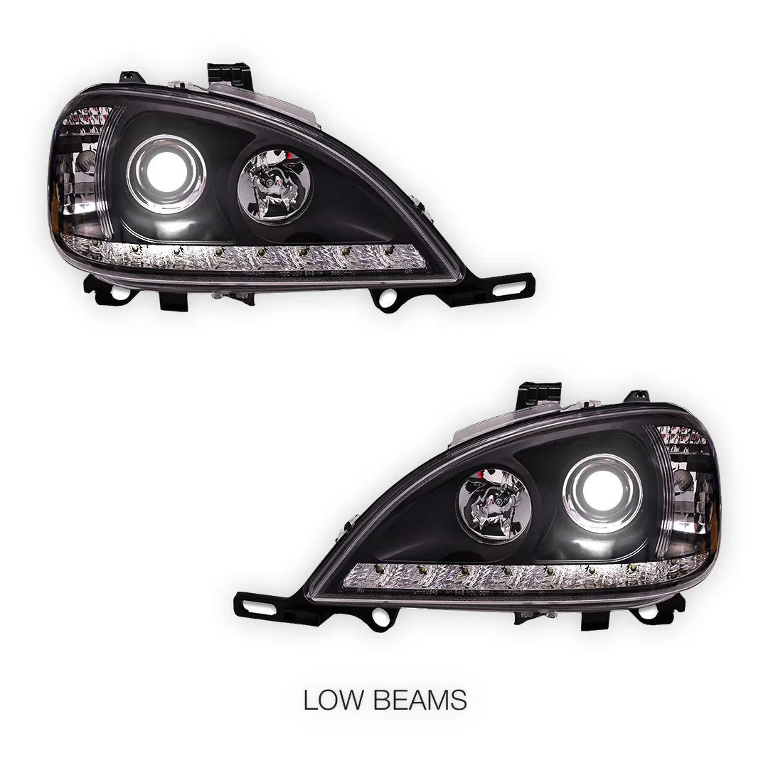 Mercedes-Benz M-Class W163 (1998 - 2001) LED DRL Day Time Projector Headlights LH + RH - Image 4