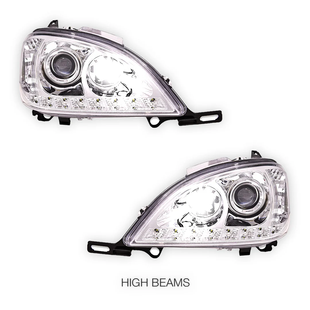 Mercedes-Benz M-Class W163 (1998 - 2001) LED DRL Day Time Projector Headlights LH + RH - Image 7
