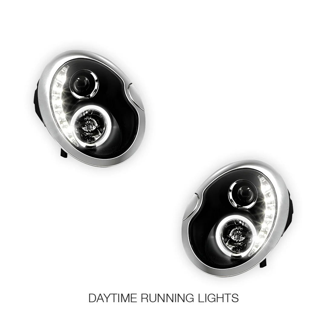Mini Cooper R50 / R53 (2001 - 2006) LED DRL Projector Headlights LH + RH - Image 2
