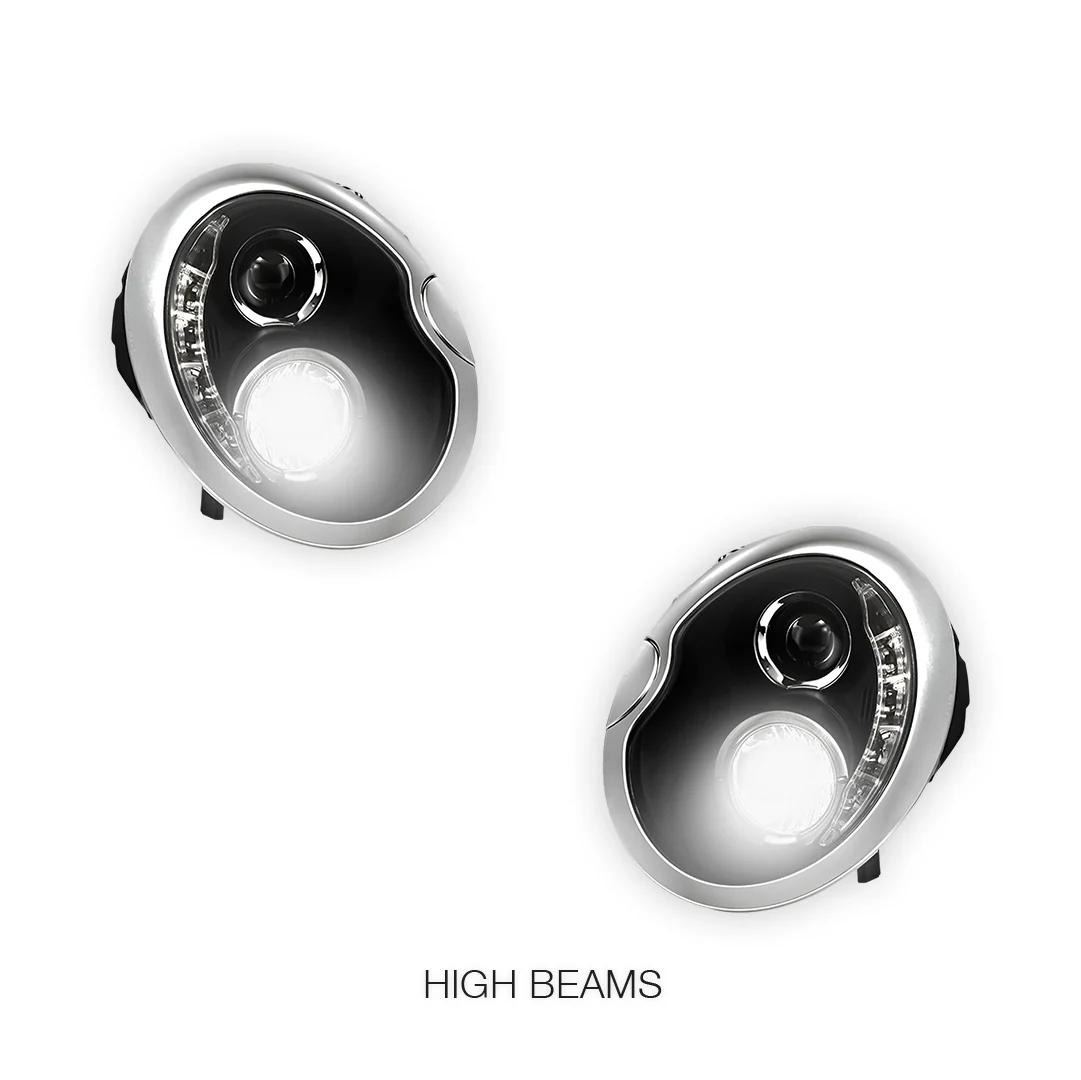 Mini Cooper R50 / R53 (2001 - 2006) LED DRL Projector Headlights LH + RH - Image 4