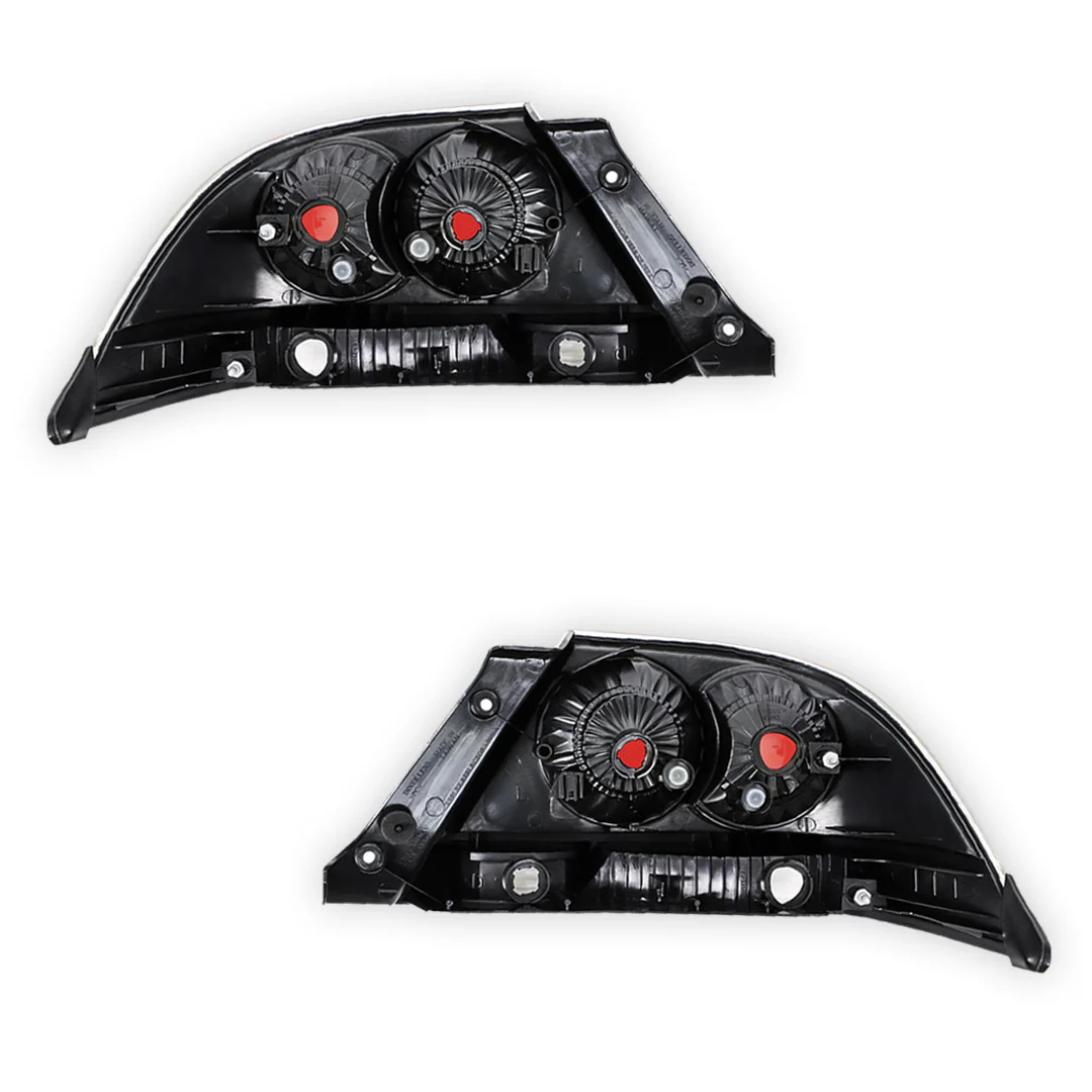 Mitsubishi Lancer CH (2004 - 2006) Clear / Red Halogen OEM Style Tail Lights LH + RH - Image 3