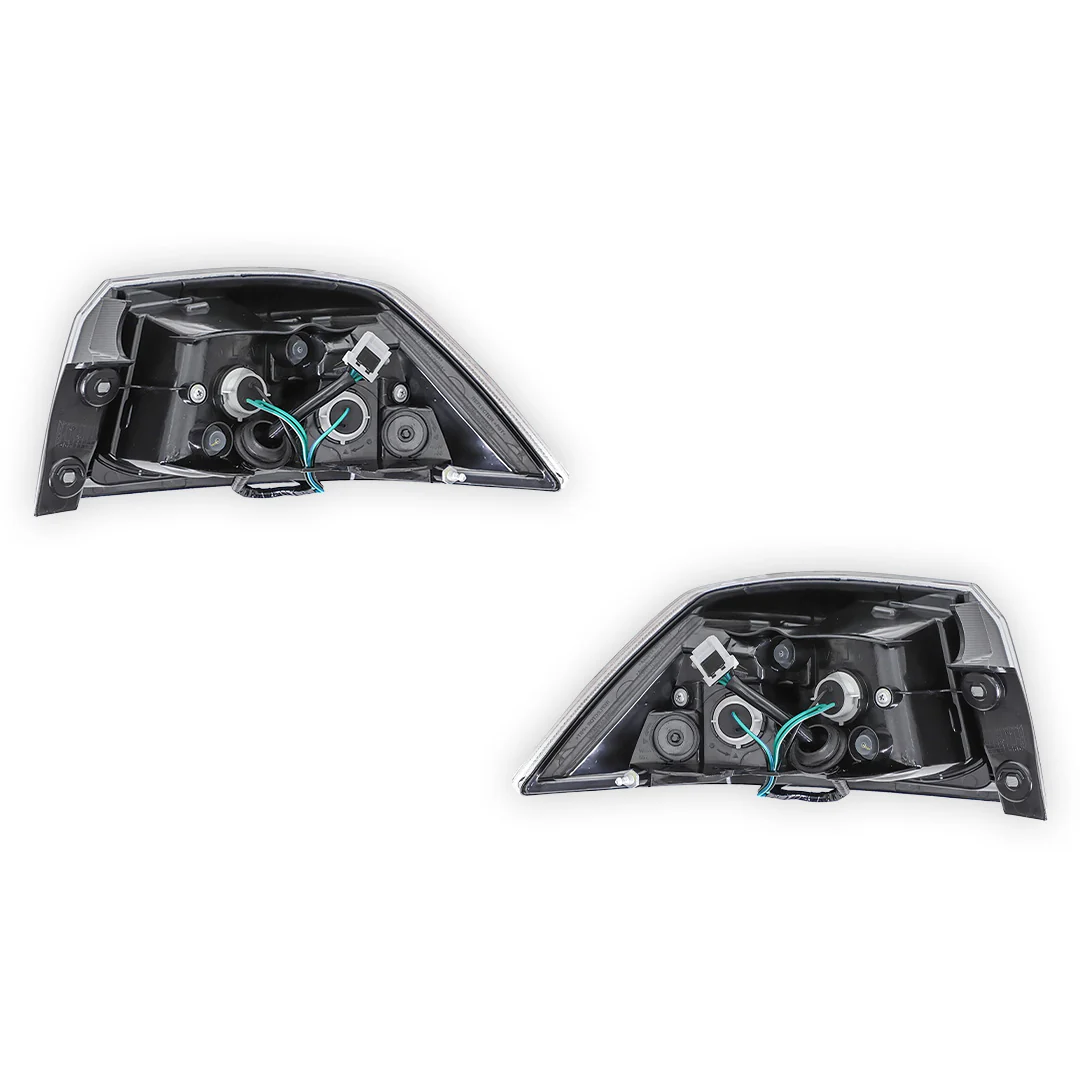 Mitsubishi Lancer CJ (2007 - 2014) Black Halogen OEM Style Tail Lights LH + RH - Image 3