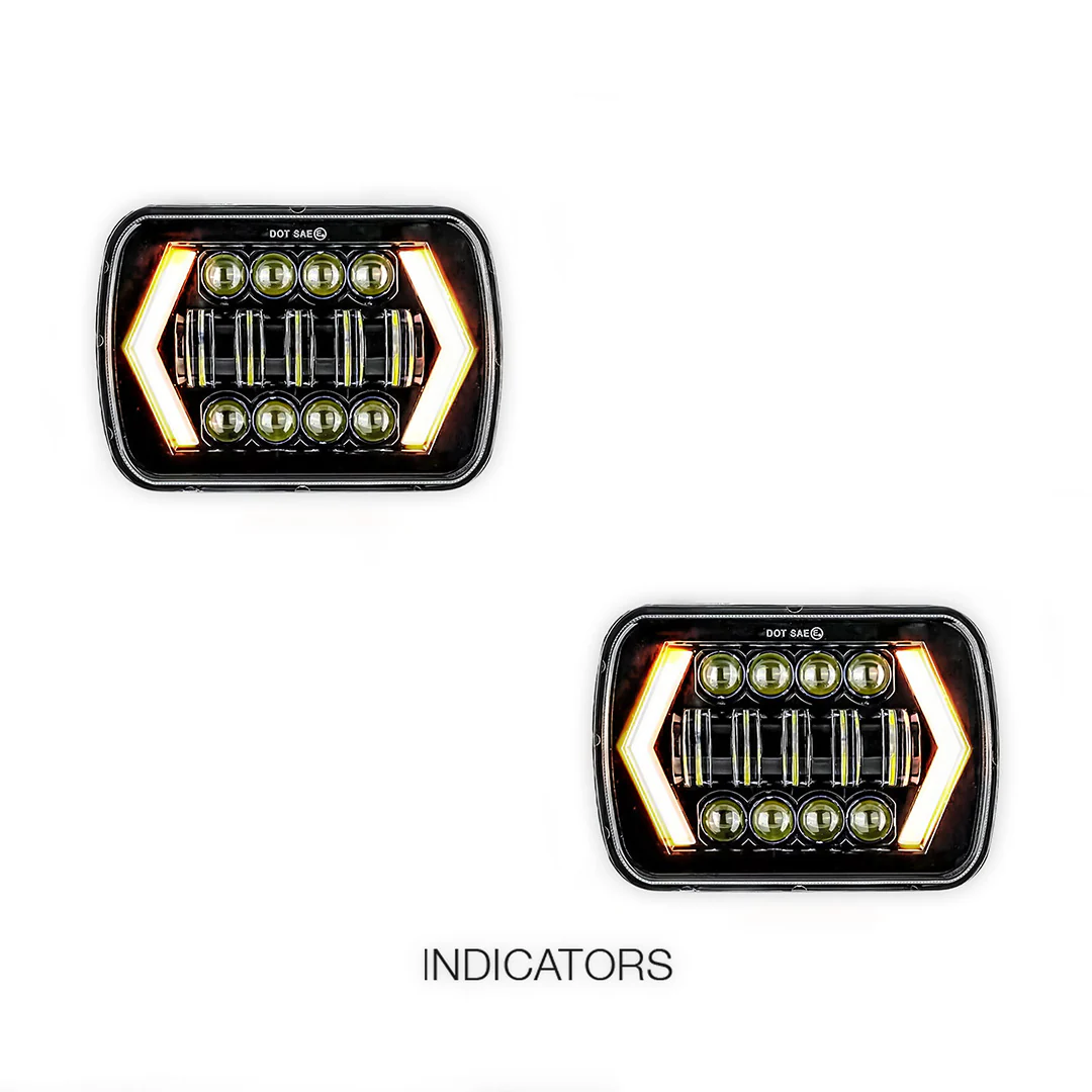Mitsubishi Triton 7x6" 5x7" LED Headlights LH + RH - Image 5