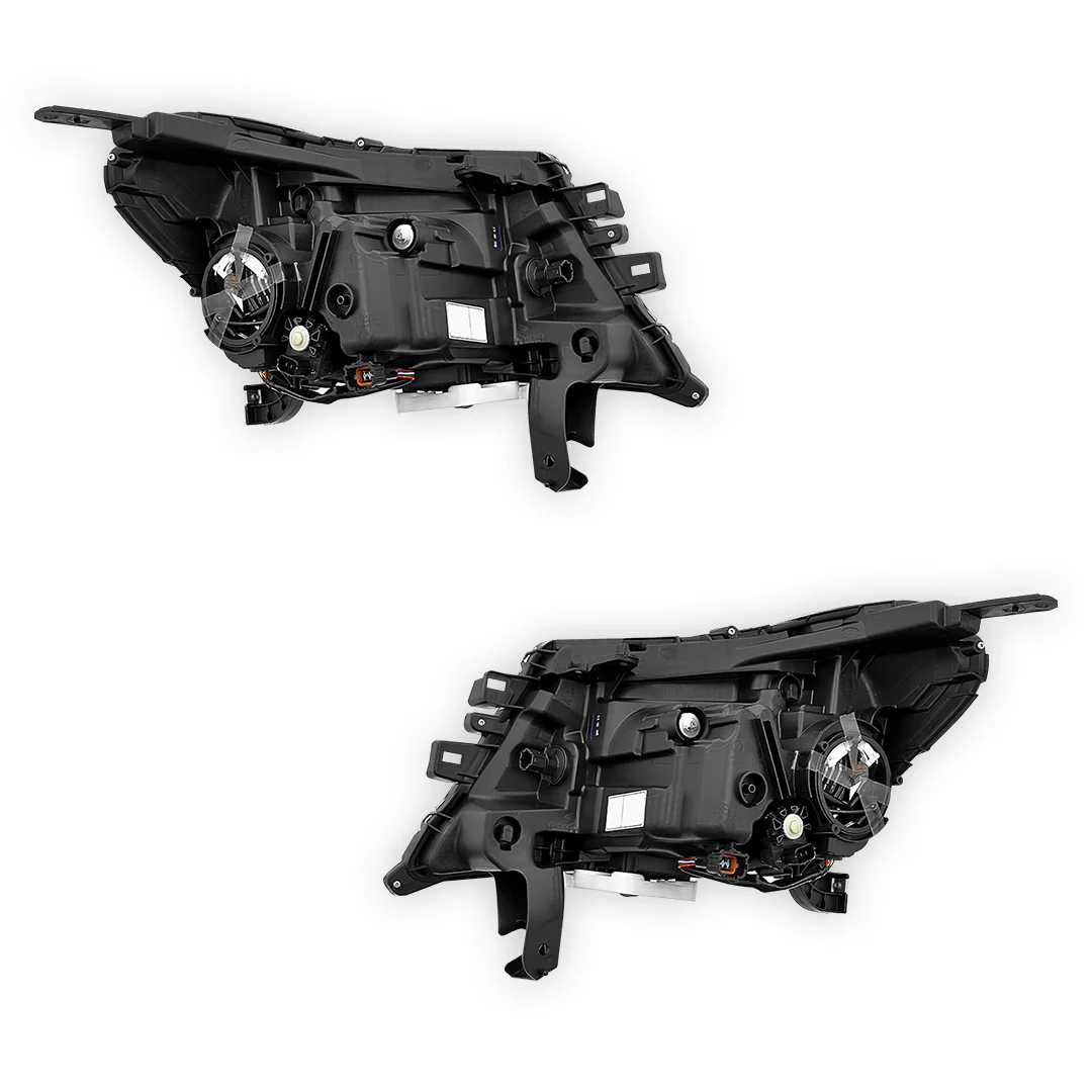 Nissan Navara D23 NP300 (2017 - 2021) Black LED OEM Style Headlights LH + RH - Image 3