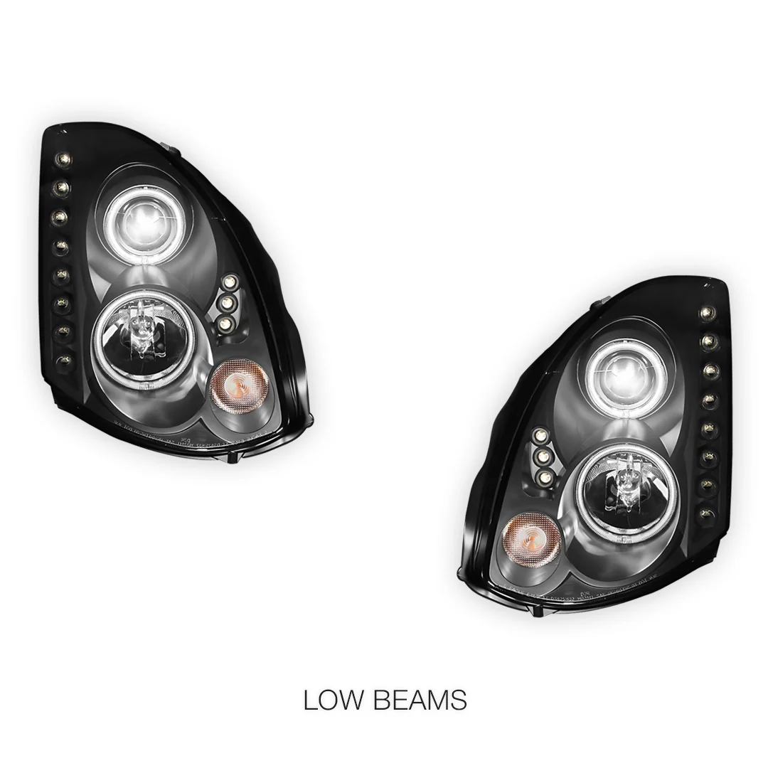Nissan Skyline V35 (2003- 2008) LED DRL Angel-Eyes Projector Headlights LH + RH - Image 11