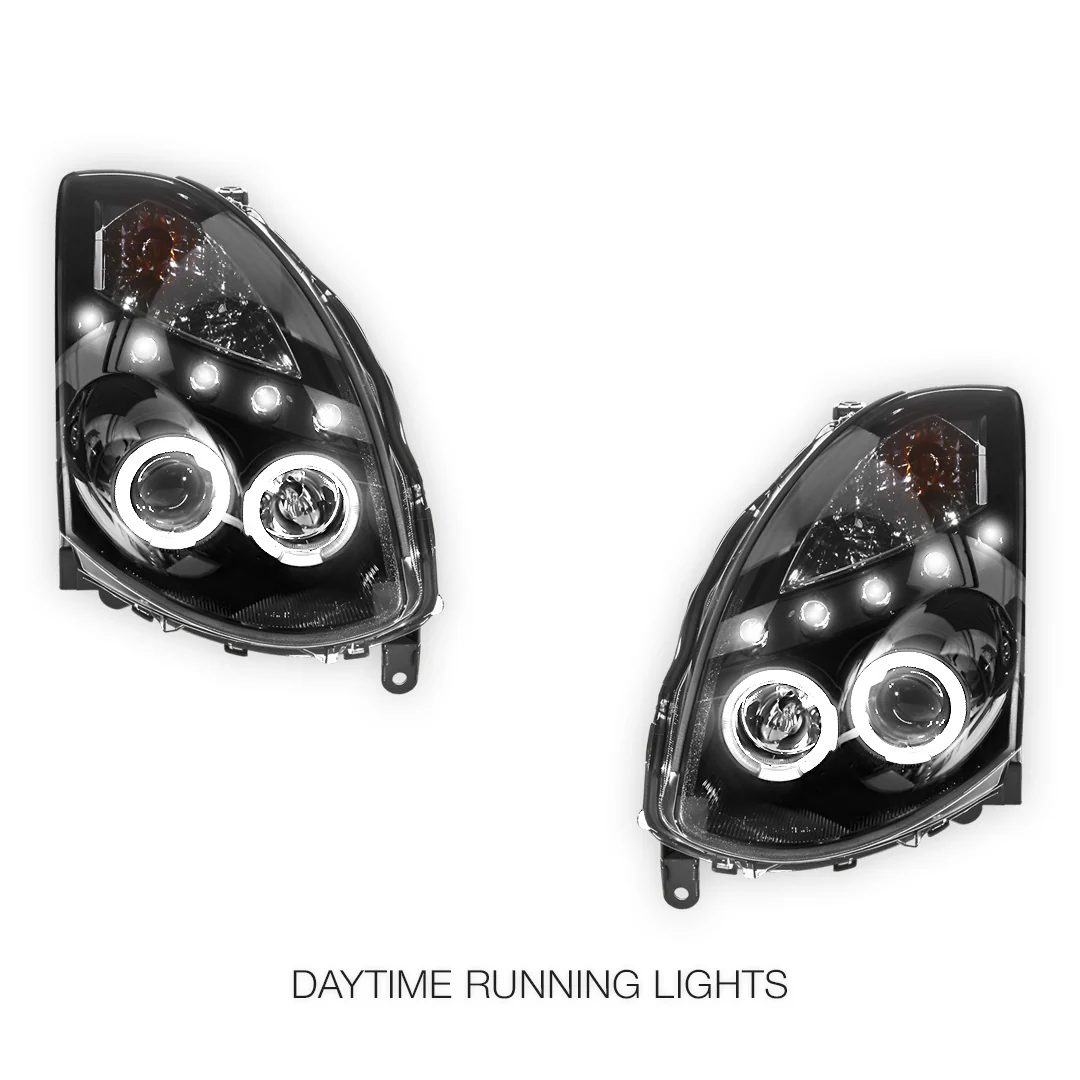Nissan Skyline V35 (2003- 2008) LED DRL Angel-Eyes Projector Headlights LH + RH - Image 3