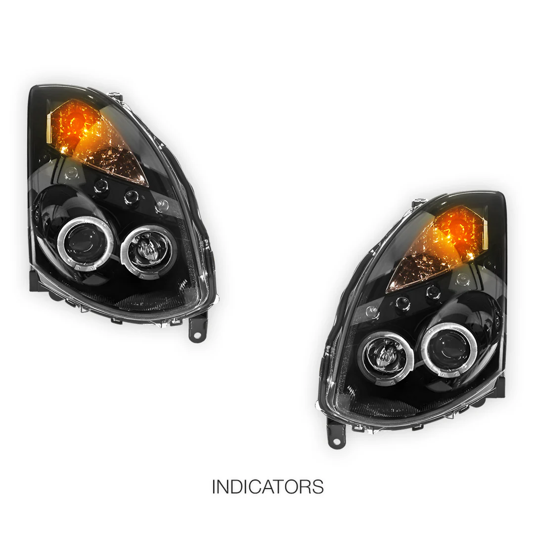 Nissan Skyline V35 (2003- 2008) LED DRL Angel-Eyes Projector Headlights LH + RH - Image 4