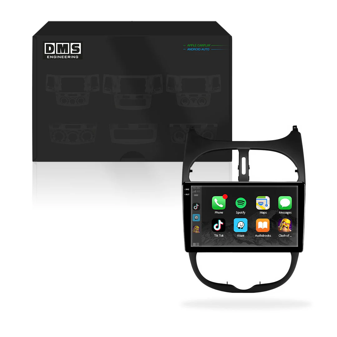 Peugeot 206 (1998 - 2012) 9" Wireless Android 16 Car Stereo for Apple CarPlay / Android Auto