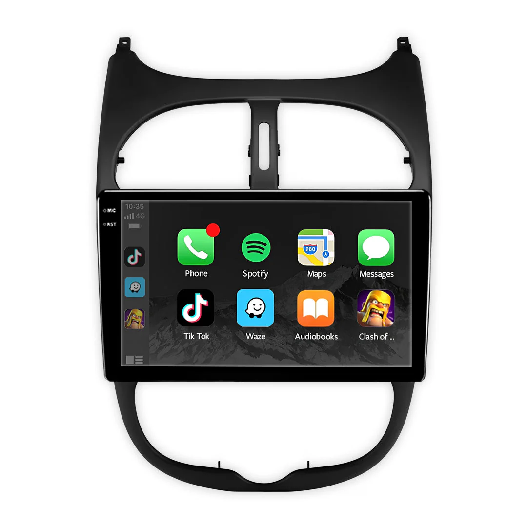 Peugeot 206 (1998 - 2012) 9" Wireless Android 16 Head Unit for Apple CarPlay / Android Auto - Image 2