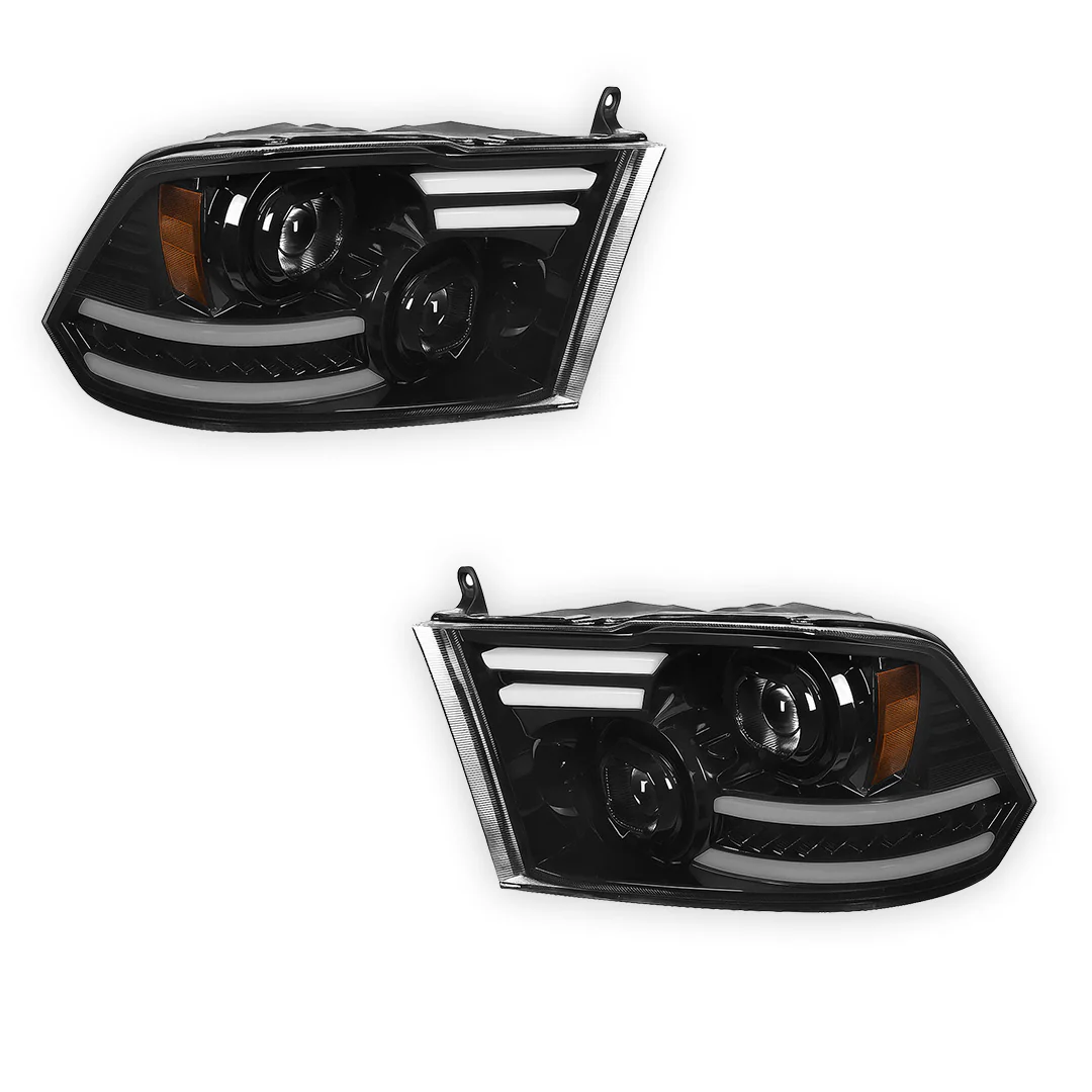 RAM 2500 (2010 - 2018) LED DRL Sequential Signal Projector Headlights LH + RH - Image 5