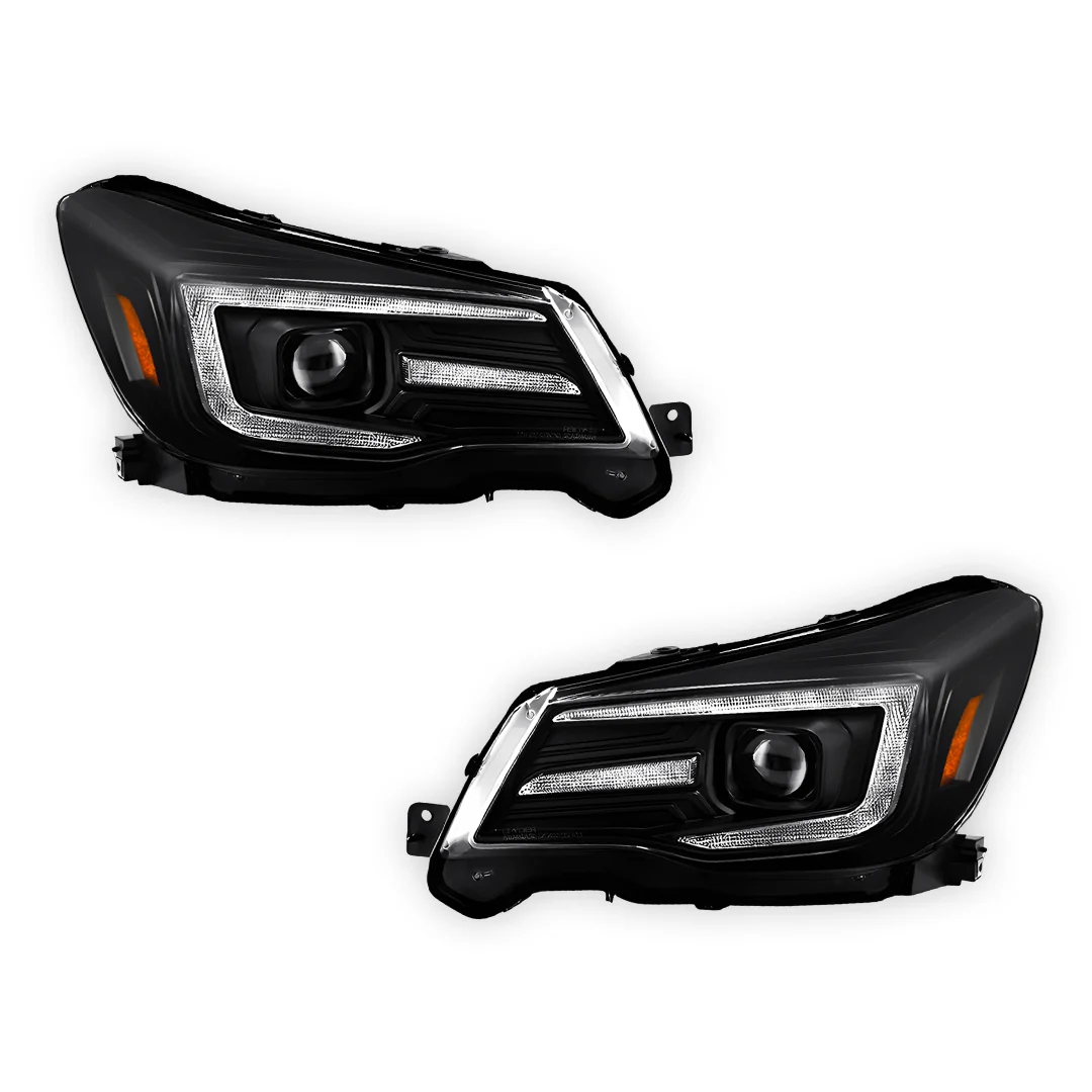 Subaru Forester SJ (2013- 2018) Halogen Model LED DRL Projector Headlights LH + RH - Image 2