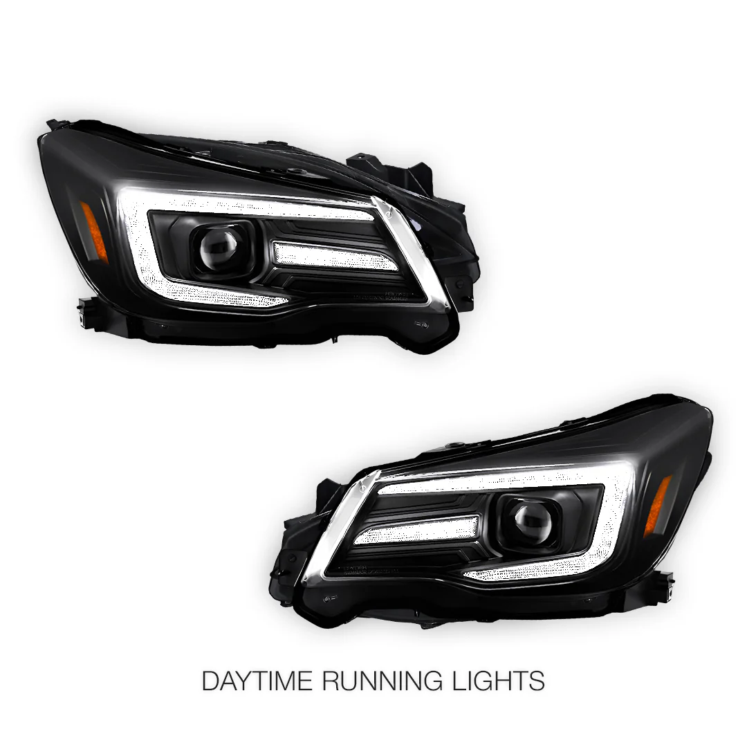 Subaru Forester SJ (2013- 2018) Halogen Model LED DRL Projector Headlights LH + RH - Image 3