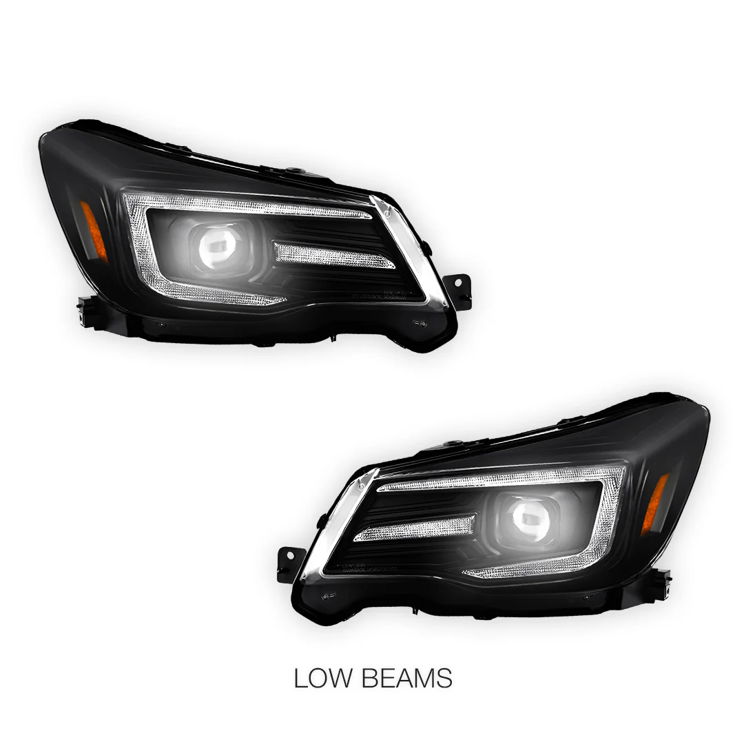 Subaru Forester SJ (2013- 2018) Halogen Model LED DRL Projector Headlights LH + RH - Image 5