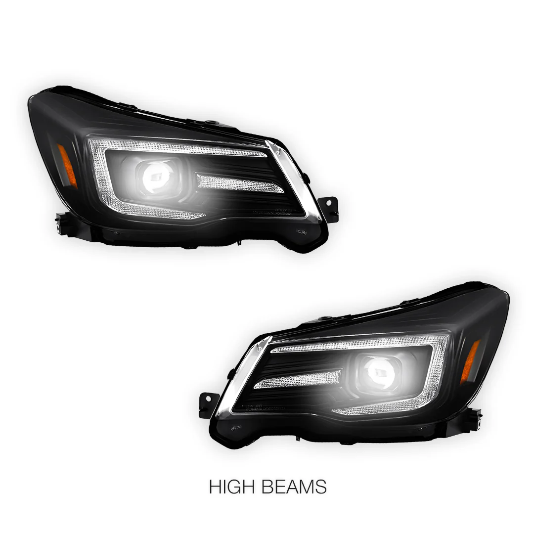 Subaru Forester SJ (2013- 2018) Halogen Model LED DRL Projector Headlights LH + RH - Image 6