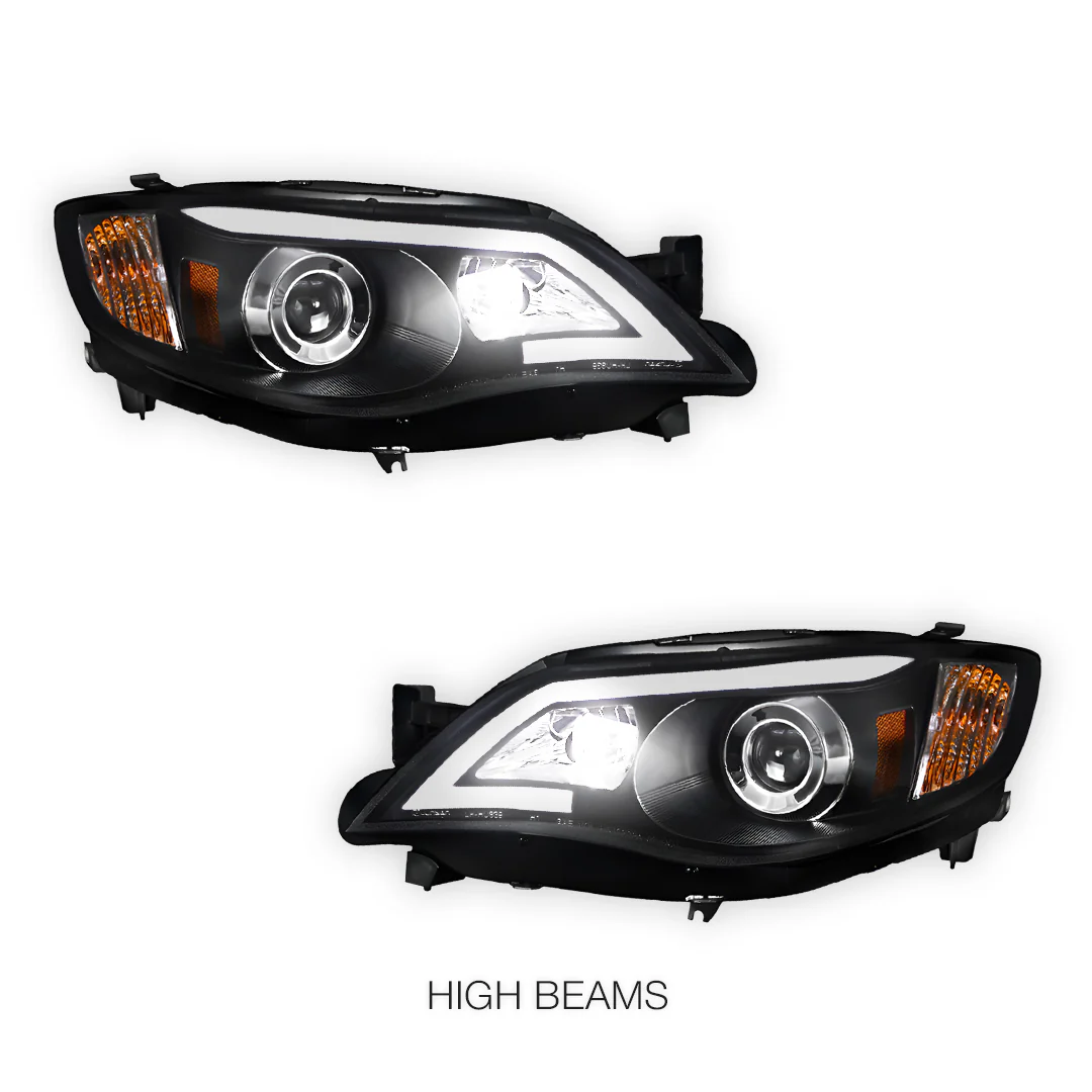 Subaru Impreza GR (2007 - 2013) Halogen Model LED 3D DRL Projector Headlights LH + RH - Image 5