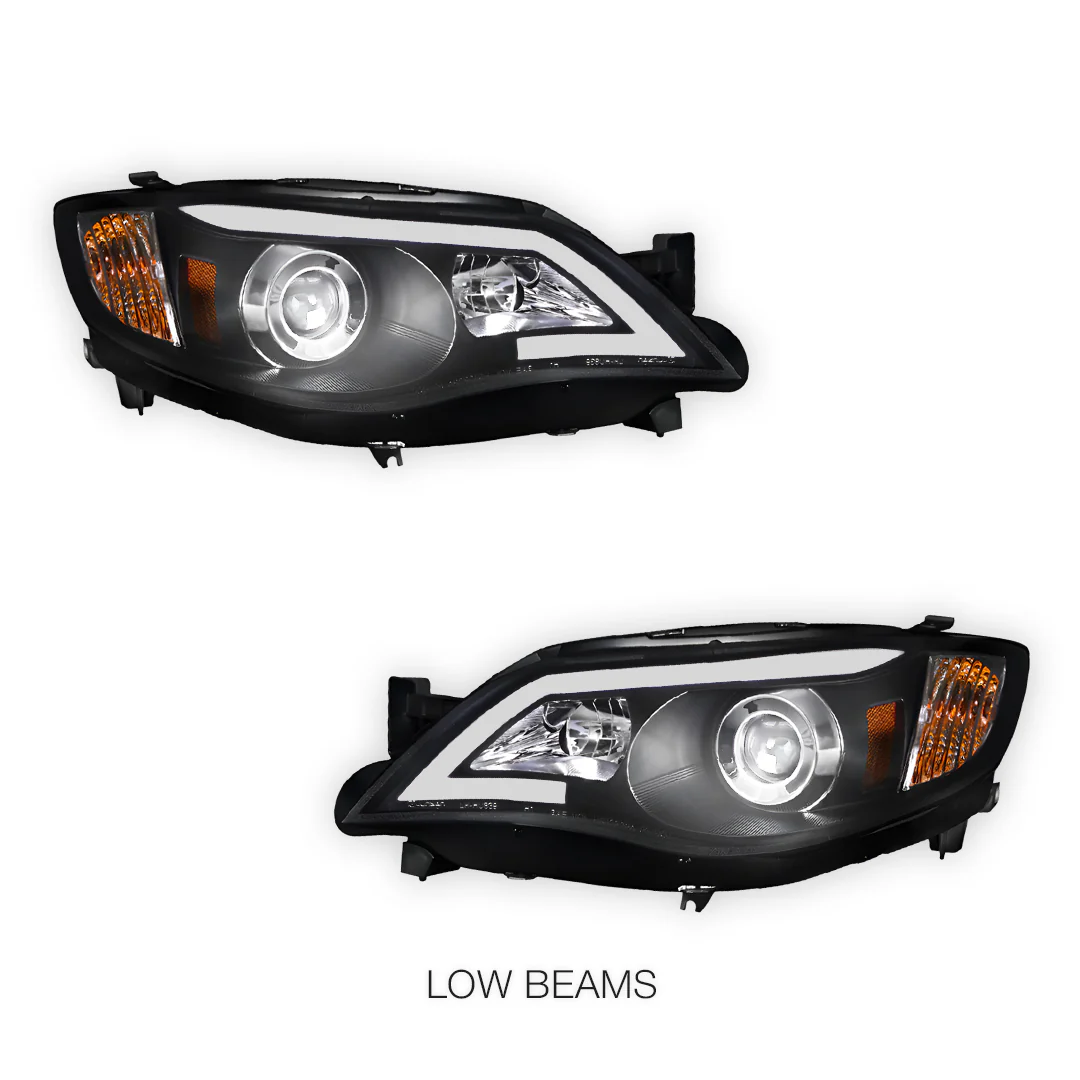 Subaru Impreza GR (2007 - 2013) Halogen Model LED 3D DRL Projector Headlights LH + RH - Image 6