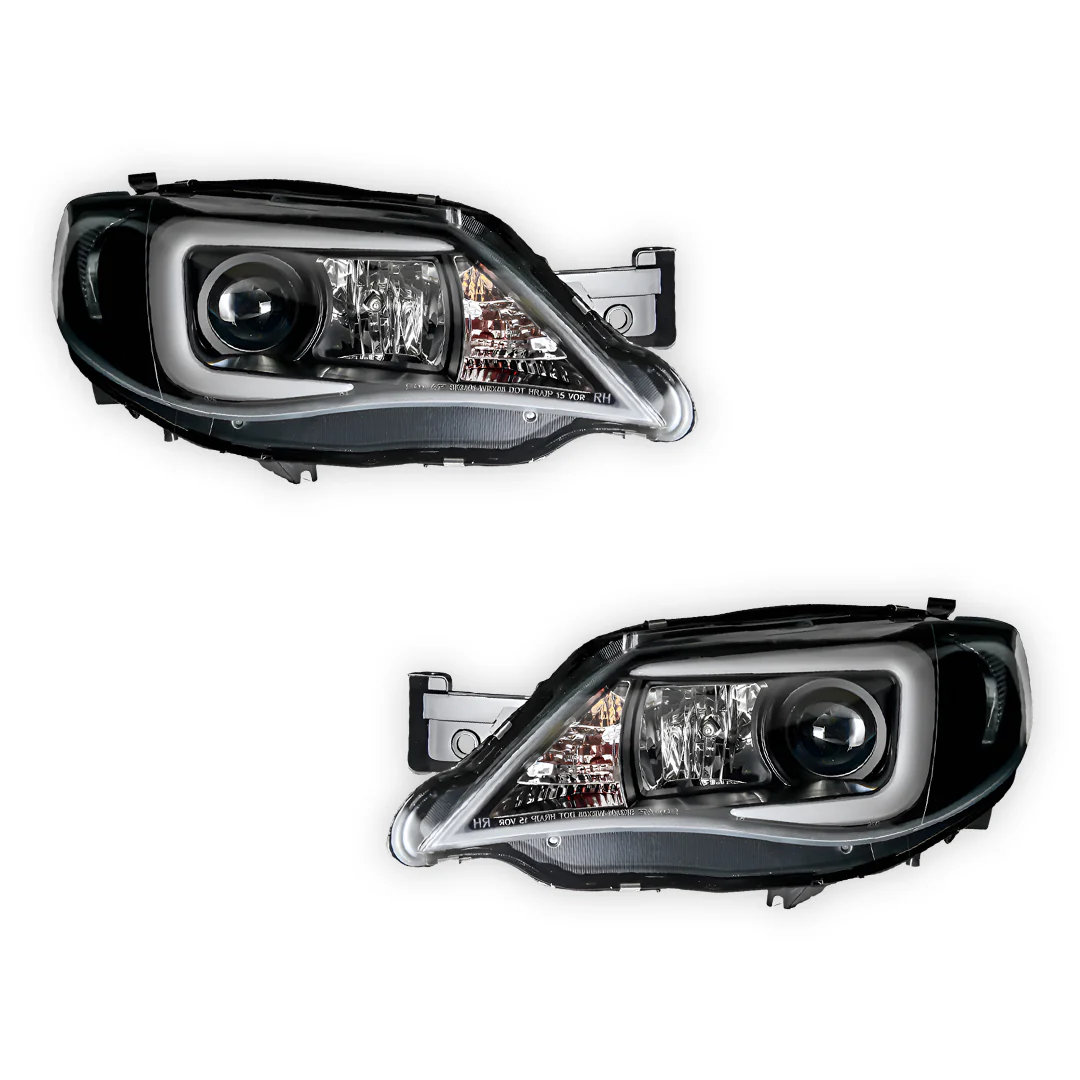 Subaru Impreza GR (2007 - 2013) Halogen Model LED 3D DRL Projector Headlights LH + RH - Image 8