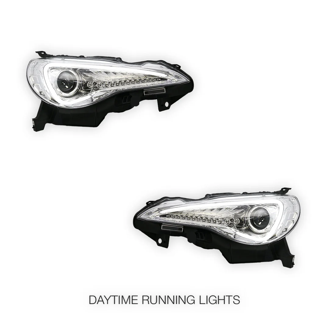 Toyota 86 1st Gen (2012 - 2016) Crystal Clear LED DRL Headlights LH + RH - Image 2