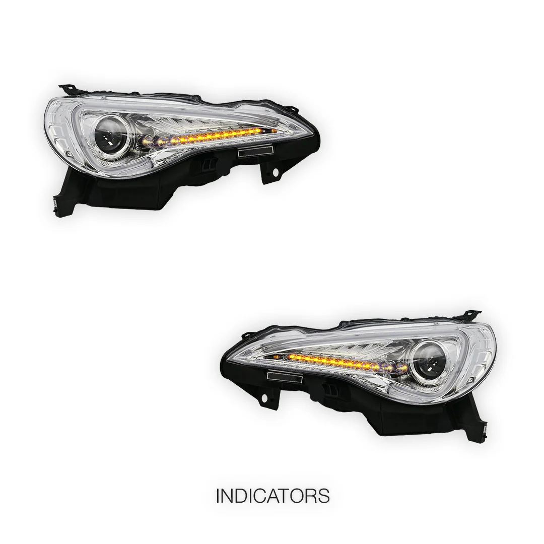 Toyota 86 1st Gen (2012 - 2016) Crystal Clear LED DRL Headlights LH + RH - Image 3