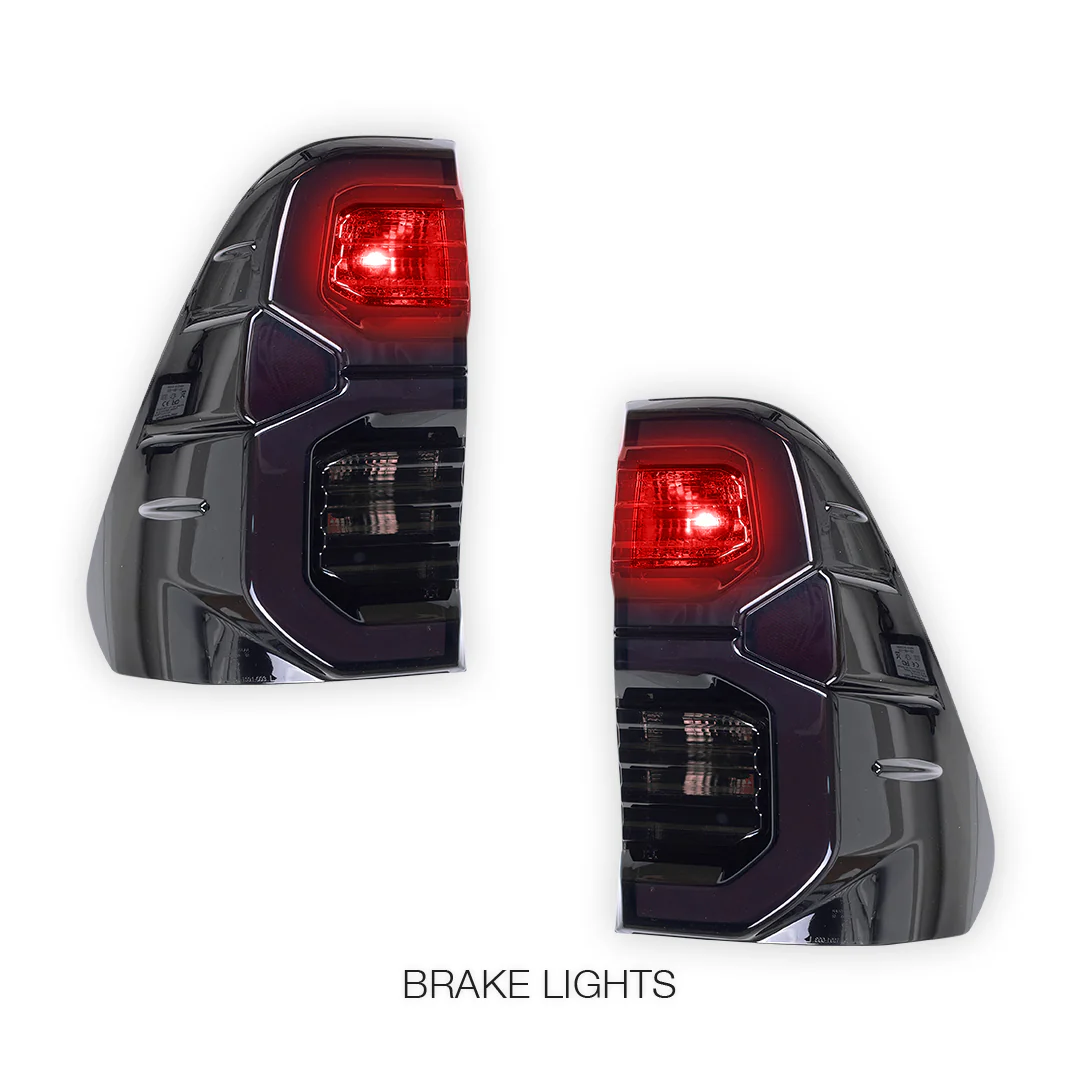 Toyota HiLux GUN126 / GUN136 (2020 - 2025) Black LED Tail Lights LH + RH - Image 3