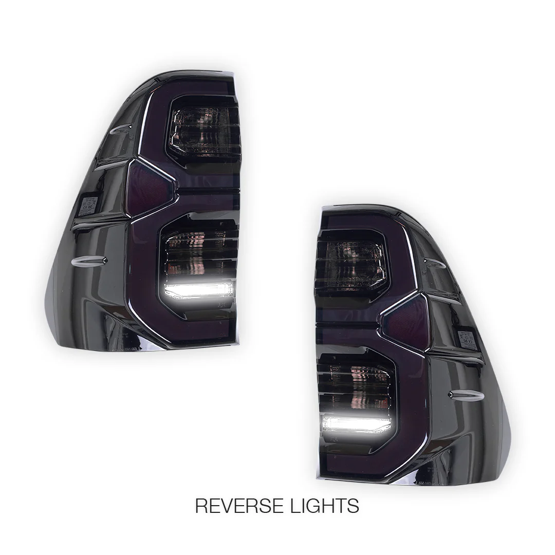 Toyota HiLux GUN126 / GUN136 (2020 - 2025) Black LED Tail Lights LH + RH - Image 4