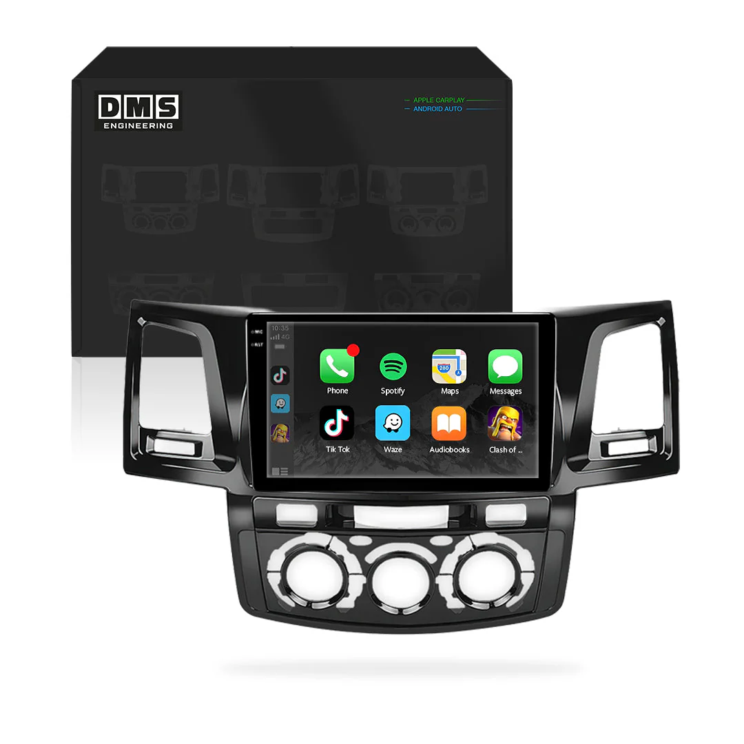 Toyota Hilux Vigo N70 (2004 - 2015) 9" 13.3" Wireless Android 16 Car Stereo for Apple CarPlay / Android Auto Circular Knob AC Panel