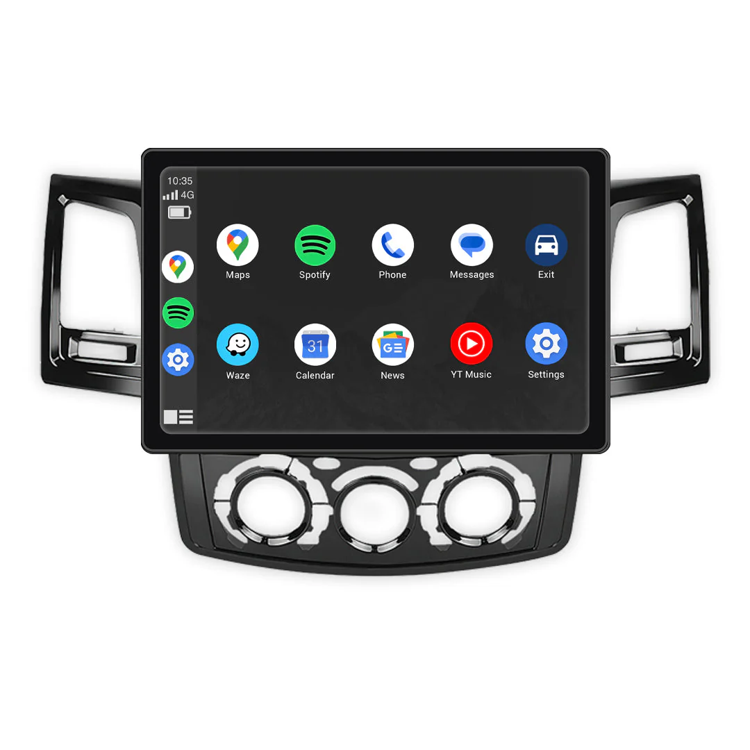 Toyota Hilux Vigo N70 (2004 - 2015) 9" 13.3" Wireless Android 16 Car Stereo for Apple CarPlay / Android Auto Circular Knob AC Panel - Image 6