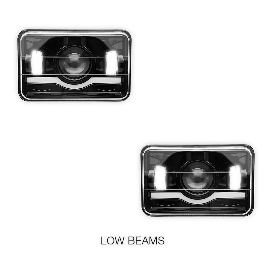 Toyota LandCruiser 60 / 80 Series (1980 - 1998) 4x6" LED Headlights LH + RH - Image 3