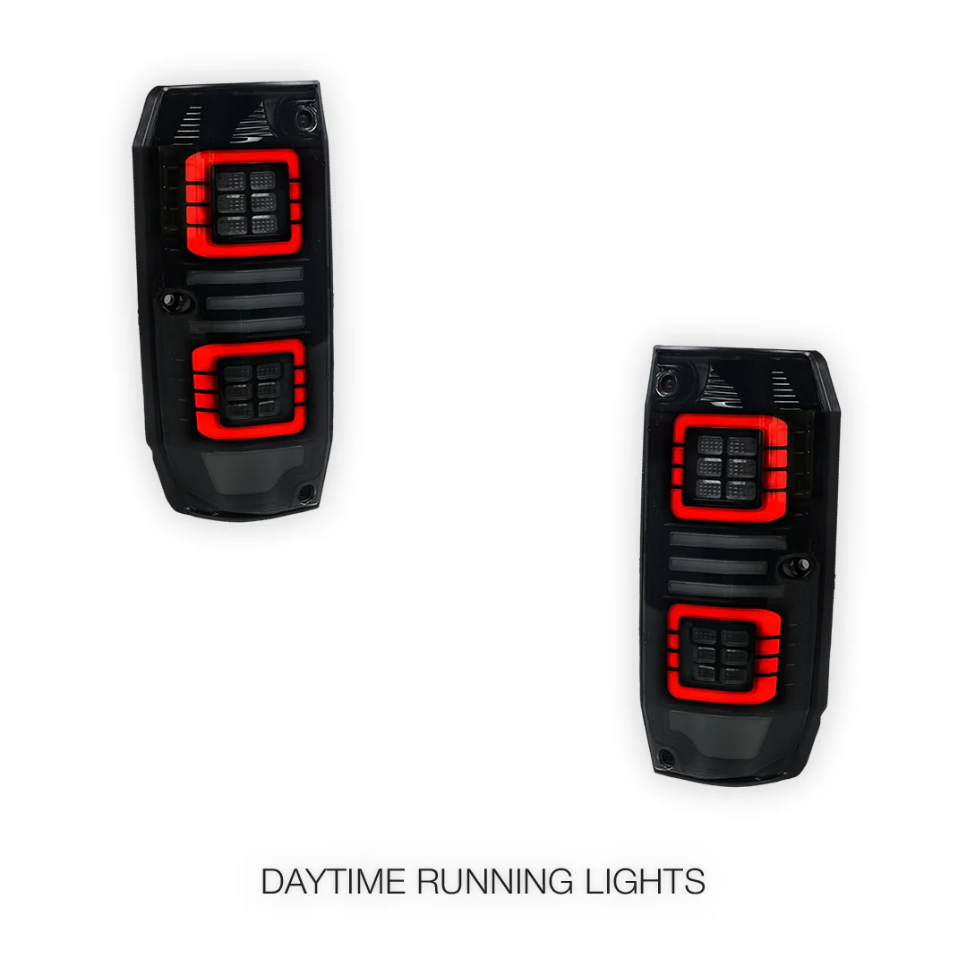 Toyota LandCruiser 76 Series (2007 - 2025) Smoked Sequential Full LED Tail Lights LH + RH - Image 2