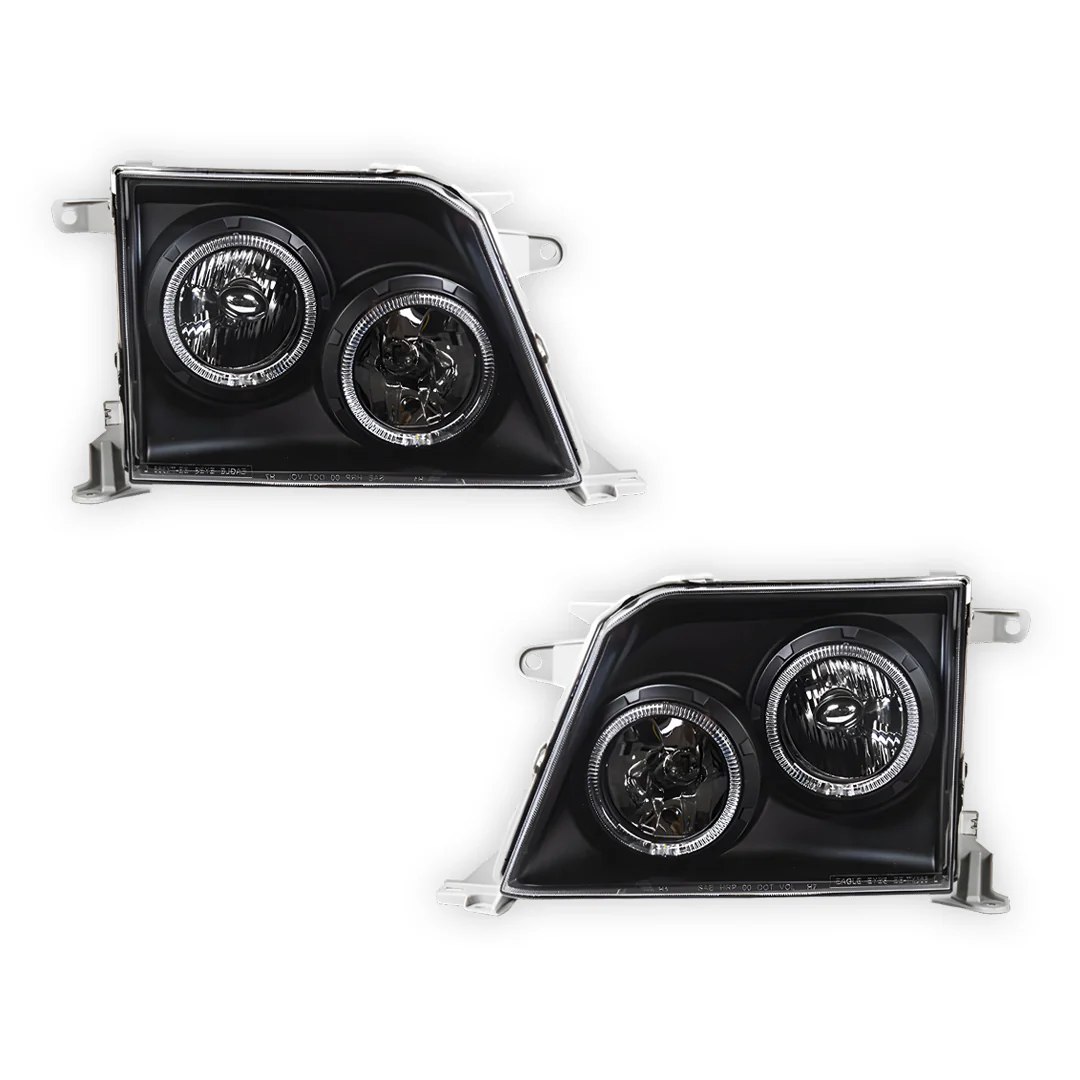 Toyota LandCruiser Prado 90 Series (1997 - 2002) Angel-Eyes DRL Projector Headlights LH + RH - Image 5