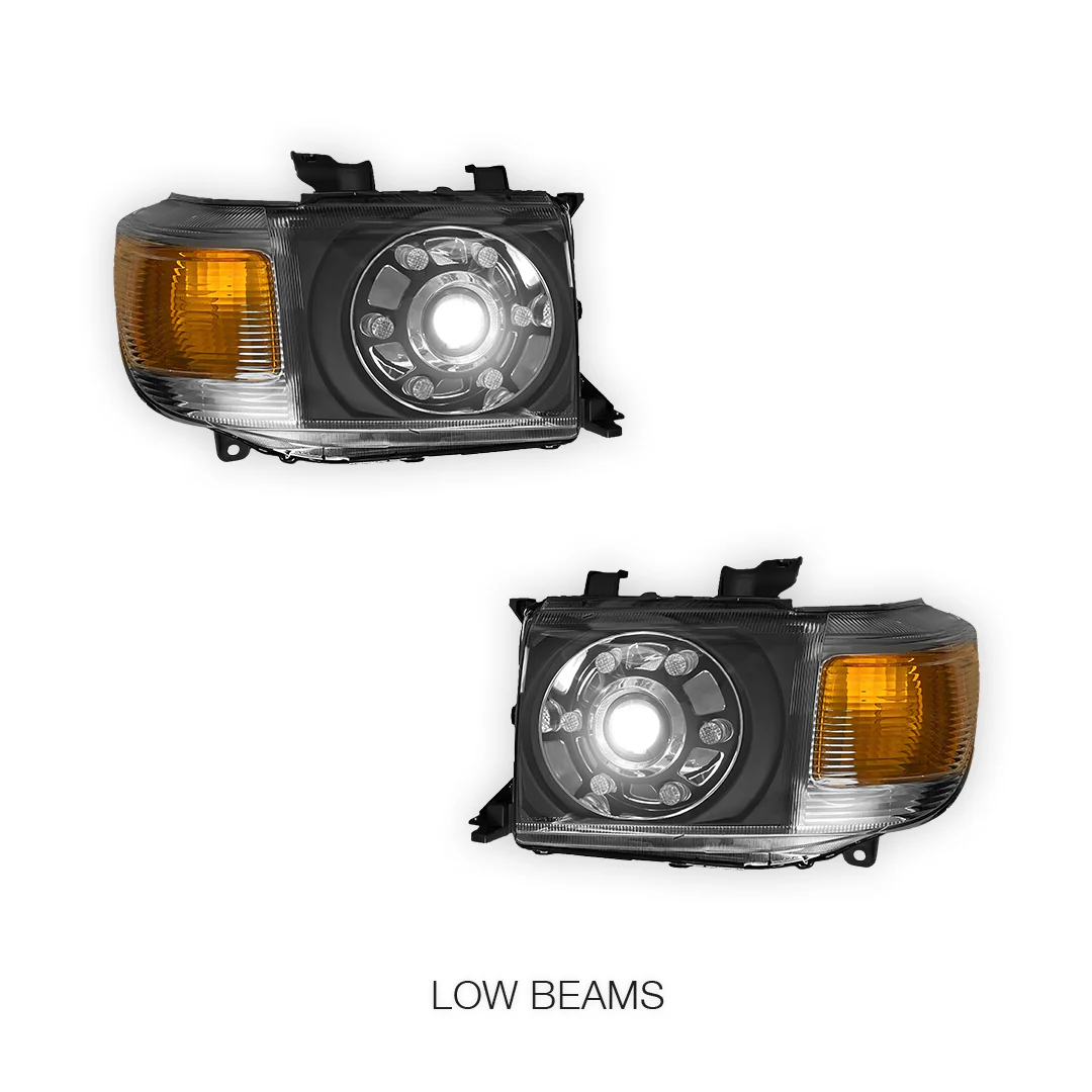 Toyota LandCruiser VDJ 76 / 78 / 79 Series (2007 - 2021) Clear LED Headlights LH + RH - Image 4
