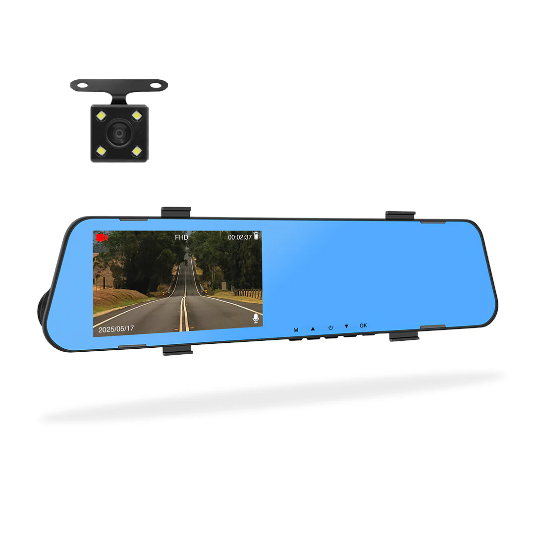 Universal 4.5" Rearview Mirror Dashboard Camera - Image 5