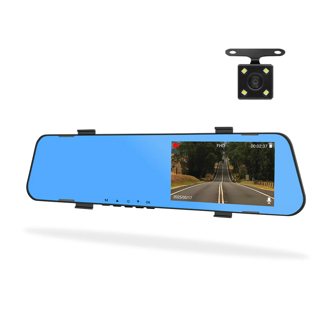 Universal 4.5" Rearview Mirror Dashboard Camera - Image 6
