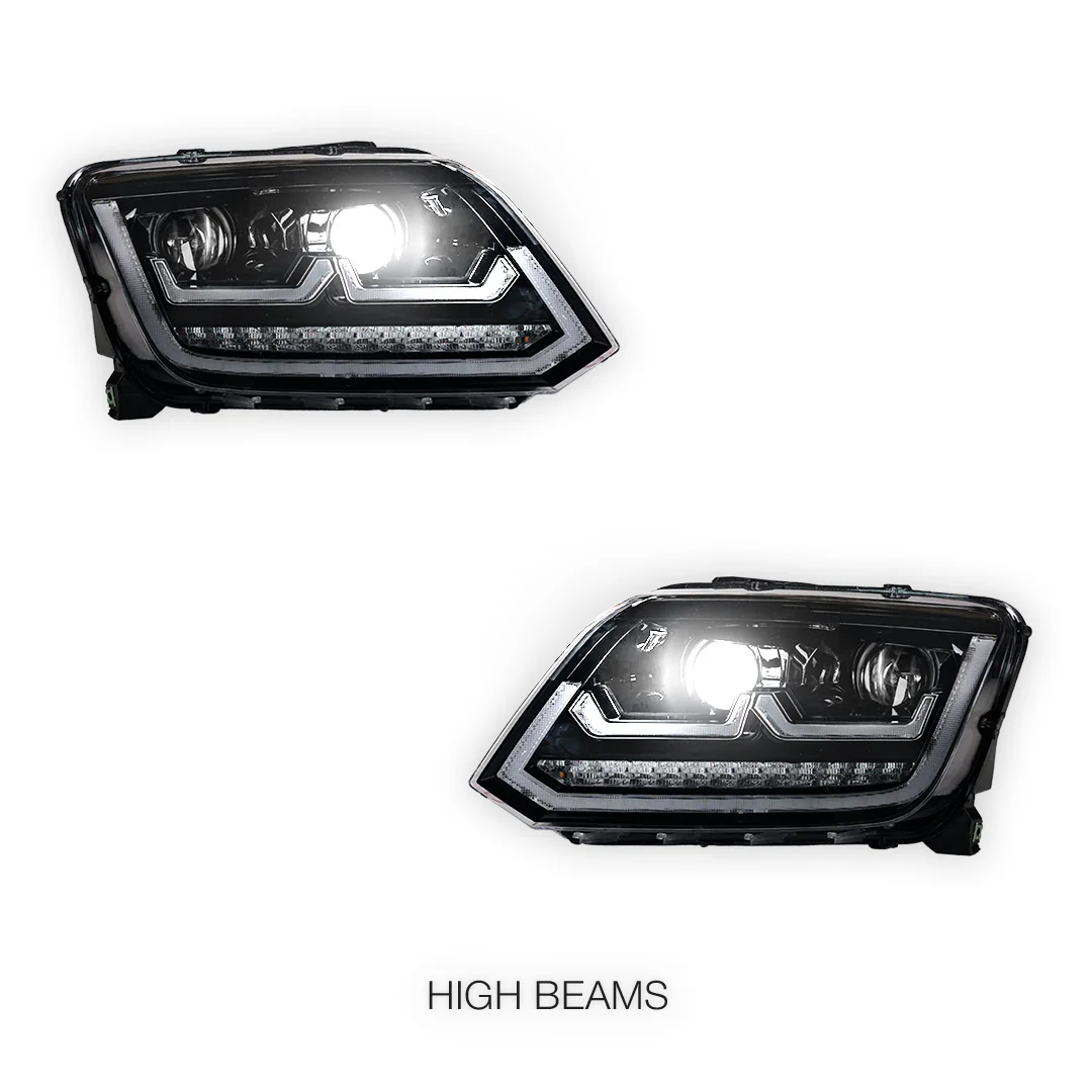 Volkswagen Amarok 2H (2011 - 2016) R Style LED DRL Projector Headlights LH + RH - Image 5