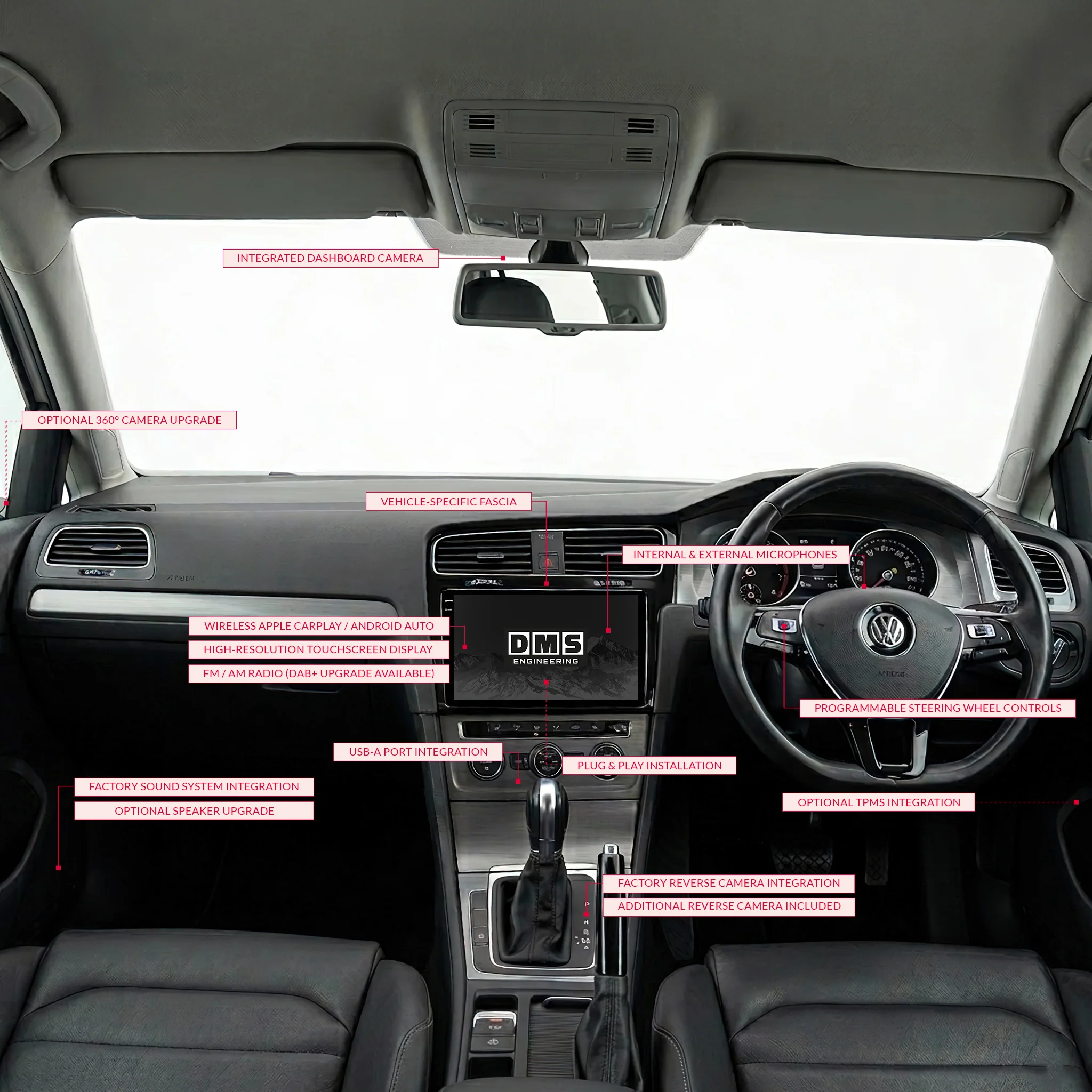 Volkswagen Golf MK7 RHD (2014 - 2018) 10" Wireless Android 16 Head Unit for Apple CarPlay / Android Auto - Image 4