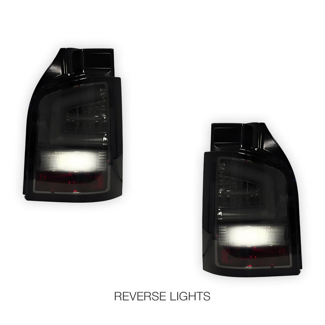 Volkswagen Multivan T5 (2010 - 2015) Smoked Black LED Tail Lights LH + RH - Image 5