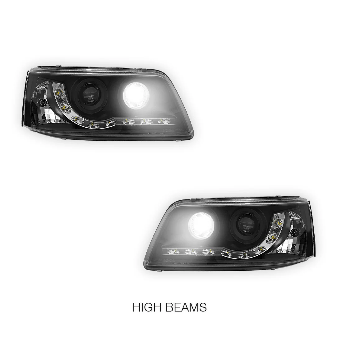 Volkswagen Transporter T5 (2004 - 2010) LED DRL Projector Headlights LH + RH - Image 5